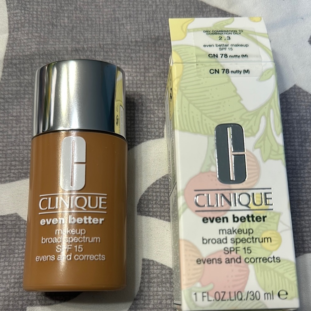 Clinique Brown Foundation Skincare Glass Bottle